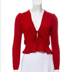 Reformation polka dot blouse. Worn once!